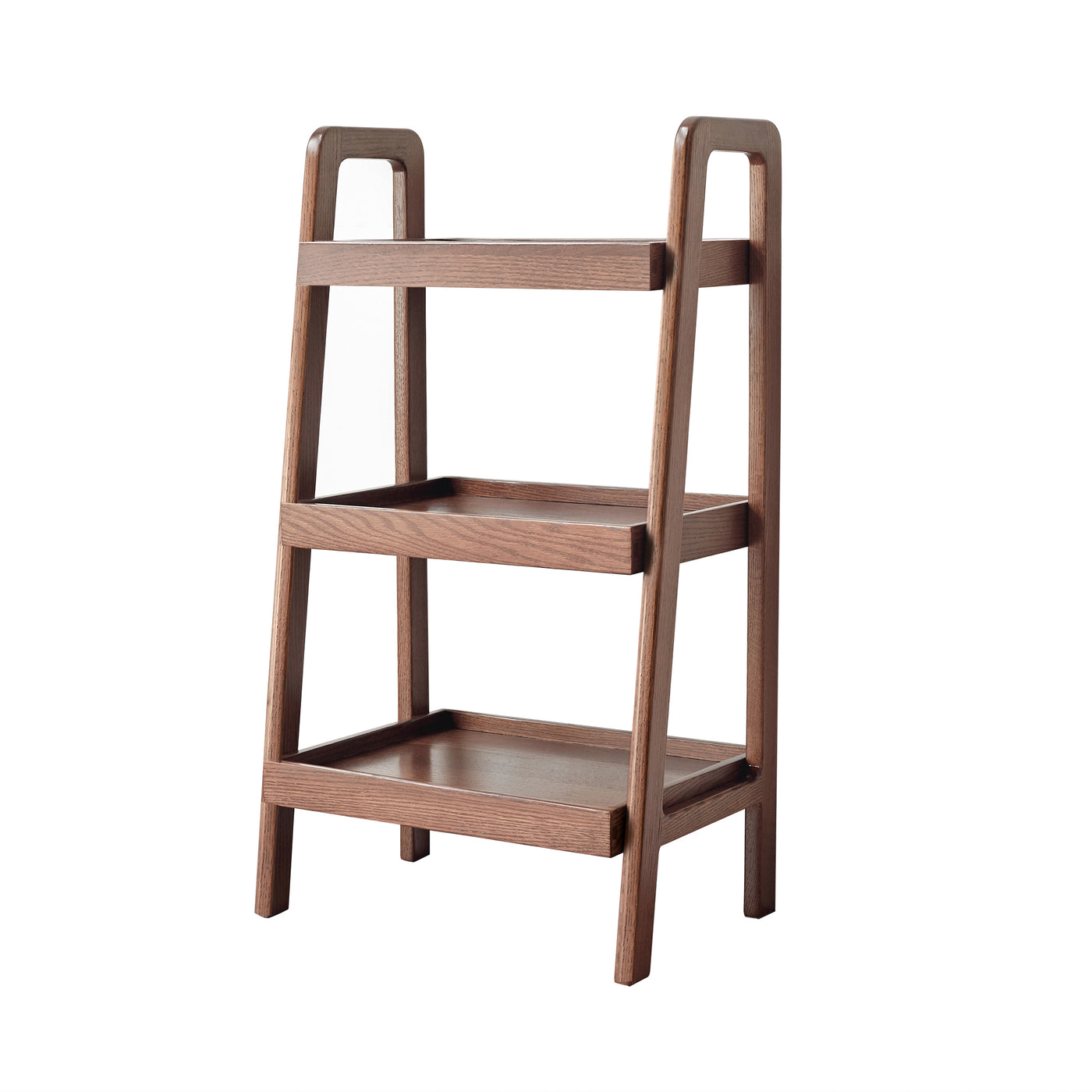 Finn 3-Tier Solid Beech Wood Shoe Rack in Walnut