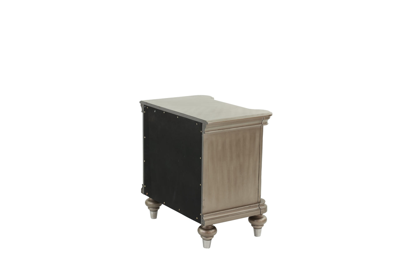 Ava Antique Silver / Champagne Finish Nightstand