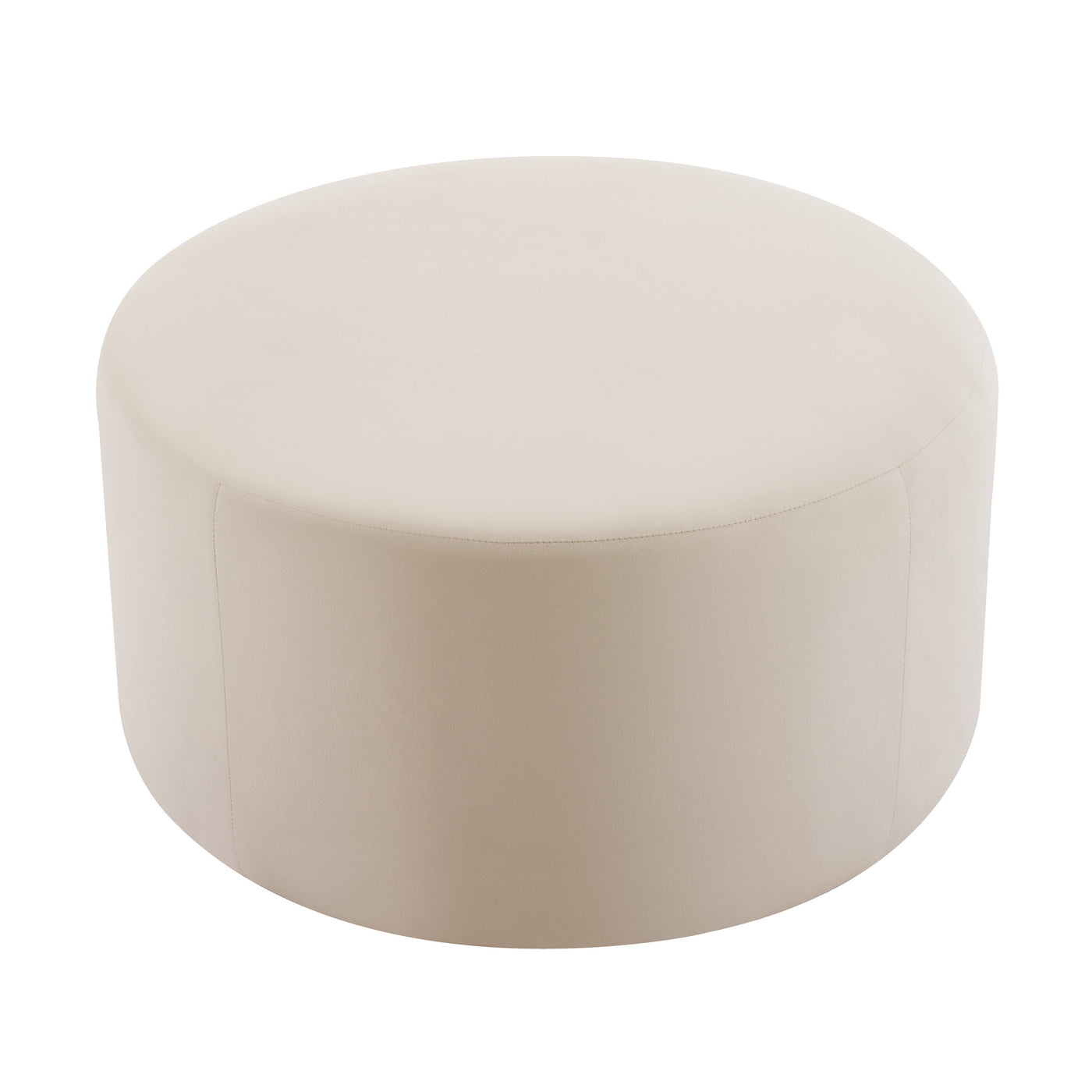 Carleton Modern Round Velvet Ottoman