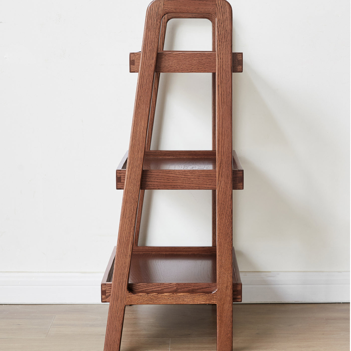 Finn 3-Tier Solid Beech Wood Shoe Rack in Walnut