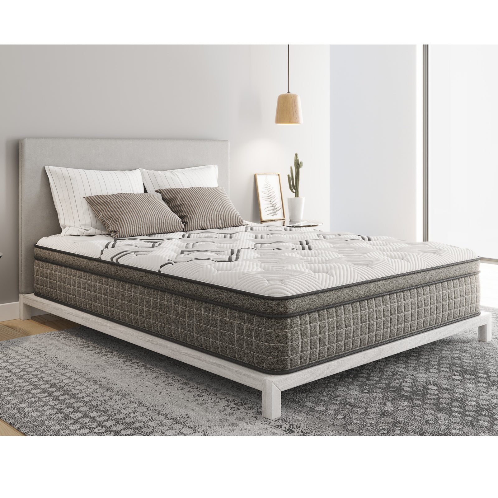 Diamond Soto cooling Copper conforming Hybrid with luxurious Euro-Top 12.5' - Medium Feel (Cal King), Greenguard Gold Certified, Made in the USA, White Label Ready