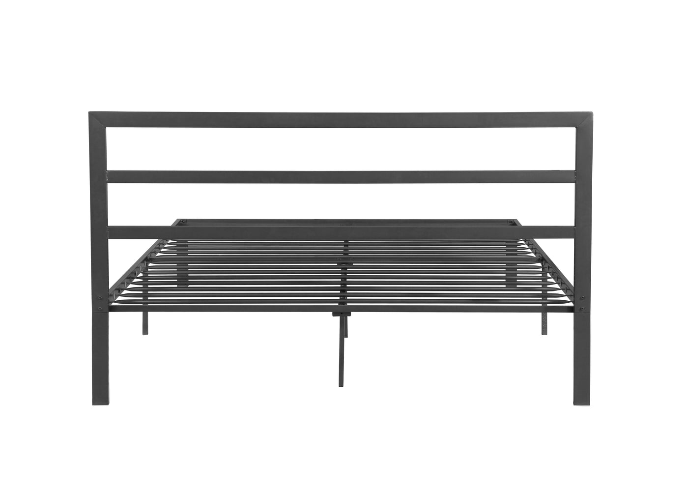 Eulalia Modern Minimalist Queen Platform Bed, Gray