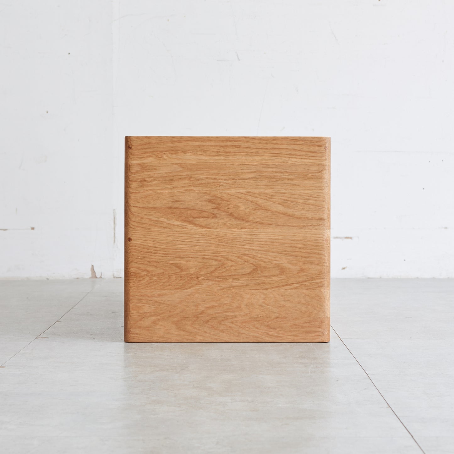 Philip Solid Oak Glass Door Cabinet with 2 Shelves - Natural