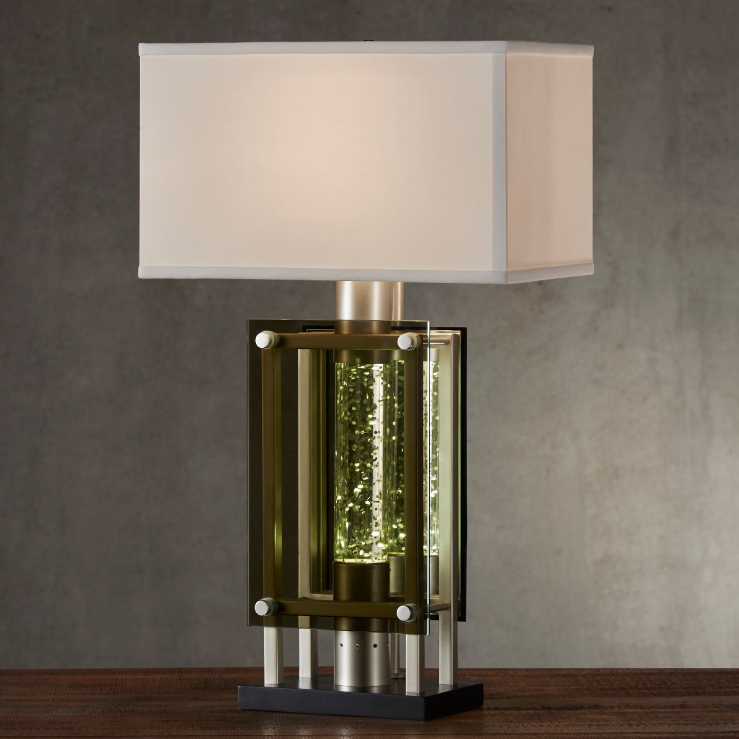 Modern Dancing Water Luxury Table Lamp, Silver