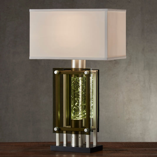 Modern Dancing Water Luxury Table Lamp, Silver