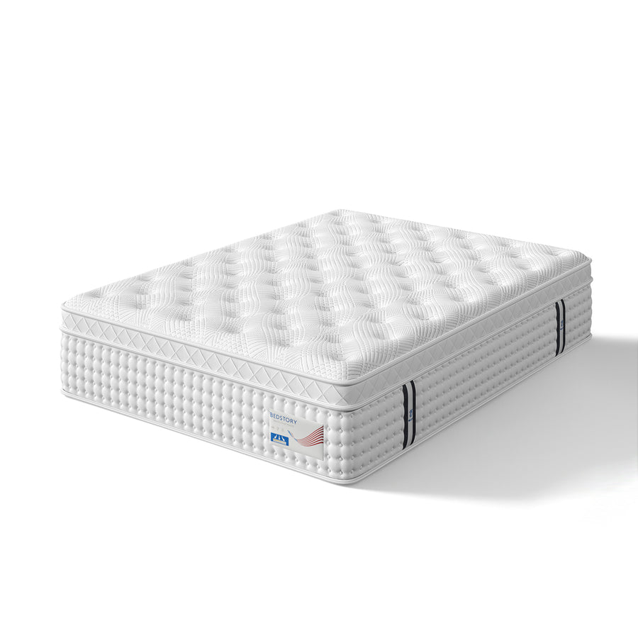 14 Inch Queen Hybrid Mattress – Memory Foam & Pocket Spring Bed – Medium Firm Comfort, Spine Support, Quiet & Breathable