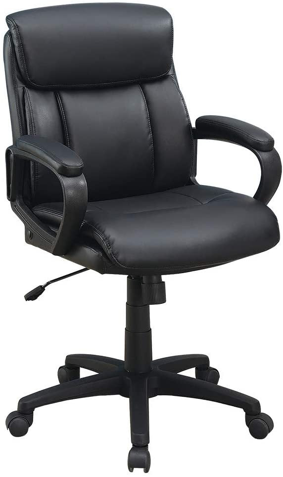 Modern PU Leather Executive Office Chair, Black