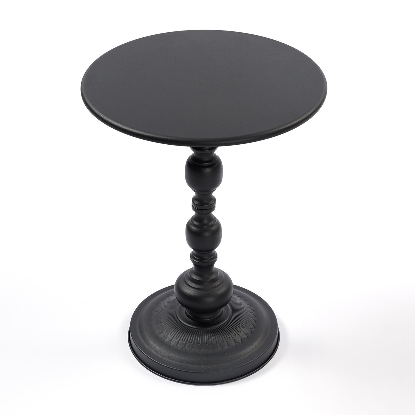 Vesper Vintage Metal Accent Table – Black
