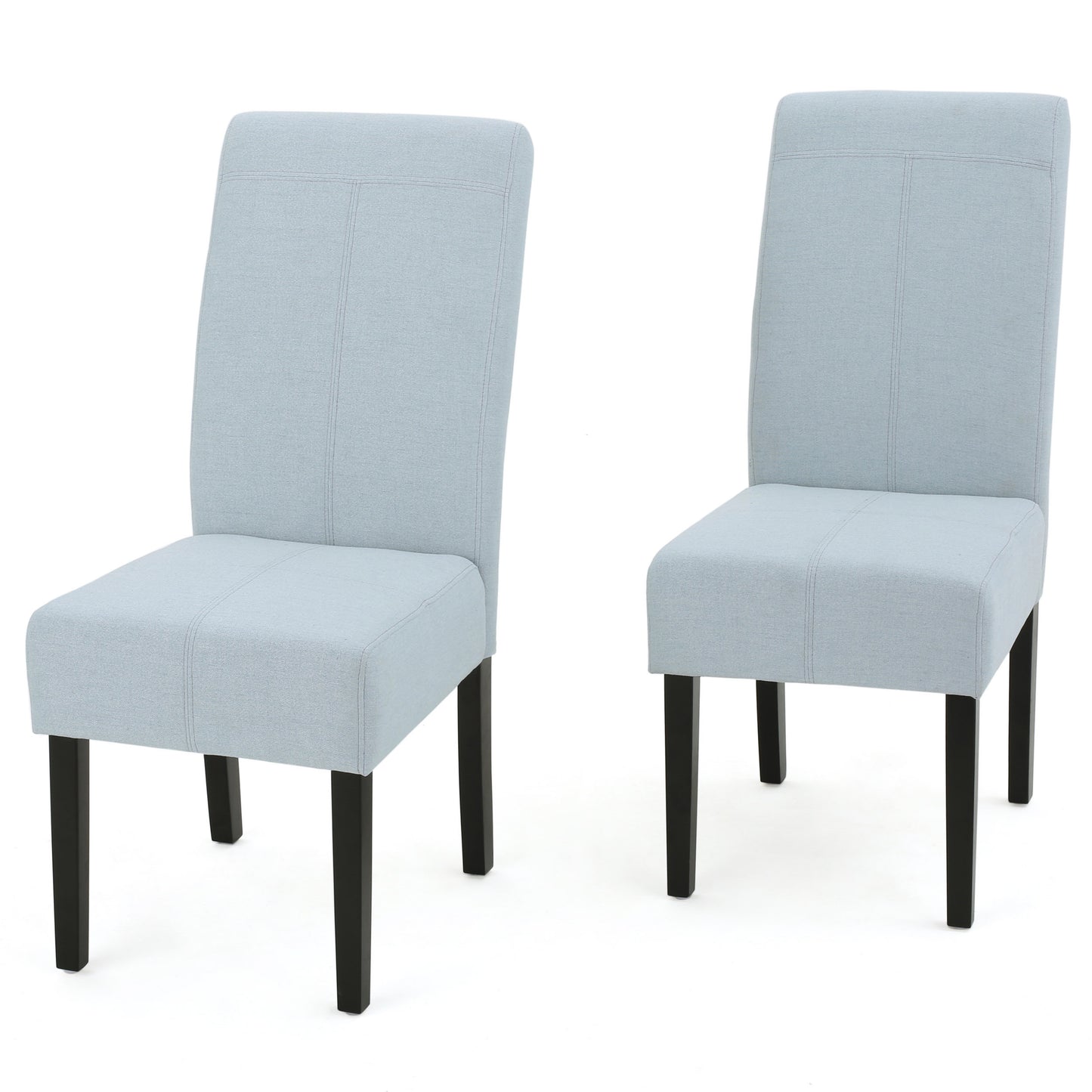Petricia Modern Upholstered Side Chairs (Set of 2) Light Blue