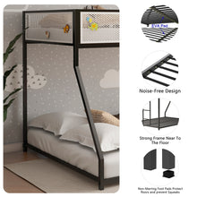 Arthur Twin over Full Metal Bunk Bed, Black