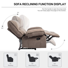 Belton Transitional Oversize Velvet Recliner with Pillow Arm, Brown