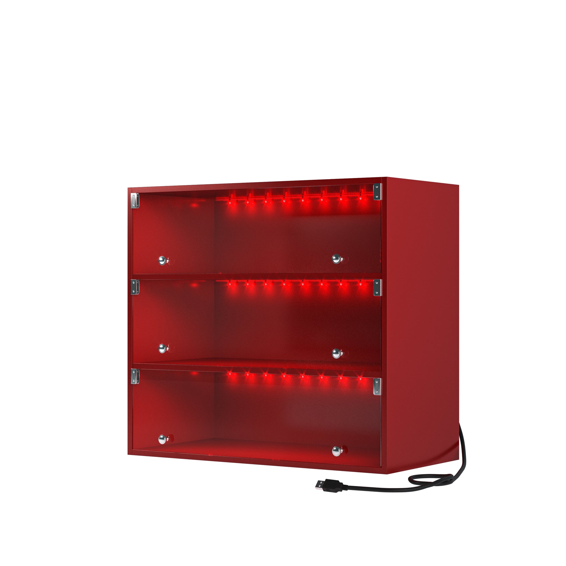 Sneaker Head 3-Layer LED Shoe Box , Red