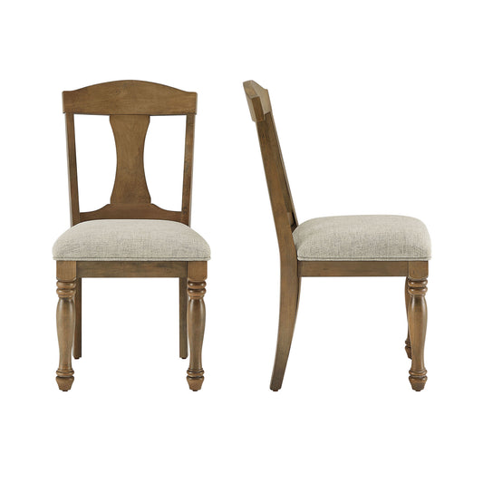 Cedar Mid-Century Modern Wooden Side Chairs (Set of 2)
