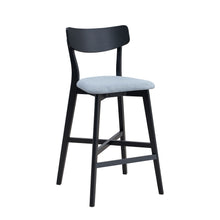 Gemma Mid-Century Modern Bar Stools (Set of 2) Black