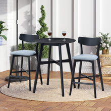 Gemma Mid-Century Modern Bar Stools (Set of 2) Black