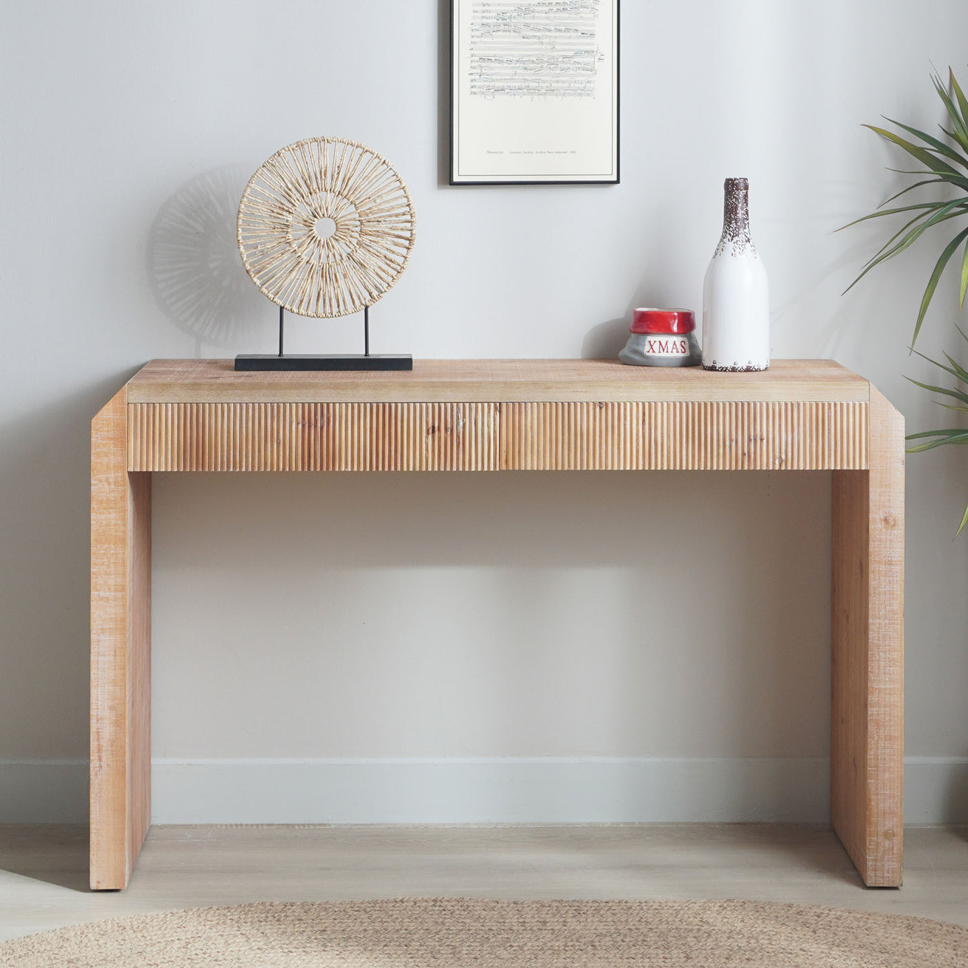 Evander Rustic Console Table with Drawer – Minimalist Design