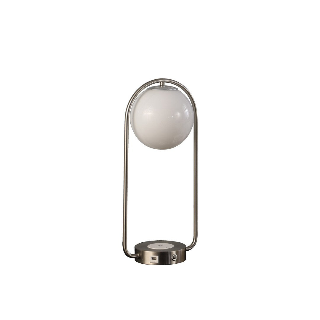 California Home - 19.25-Inch-Long Neilsen Retro Table Lamp w/ Charging Station and USB Port