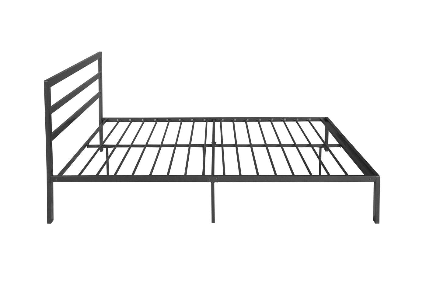 Eulalia Modern Minimalist Queen Platform Bed, Gray