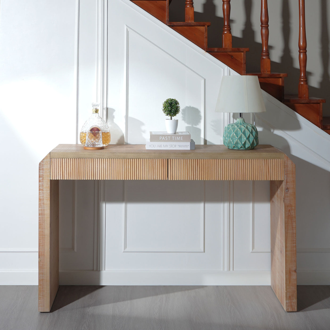 Evander Rustic Console Table with Drawer – Minimalist Design