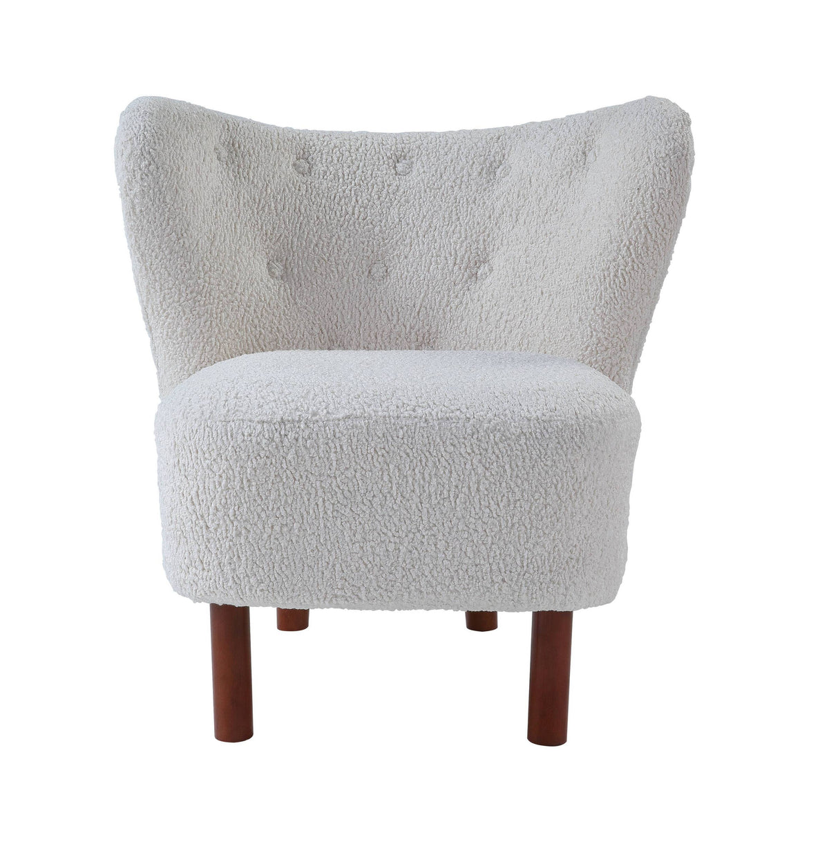 Zusud White Teddy Sherpa Accent Chair