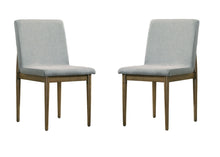 Ruby Mid-Century Modern Side Chairs (Set of 2) Brown & Gray