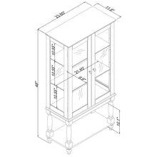 Shelton Lighted Curio Cabinet with Mirrored Back, Black