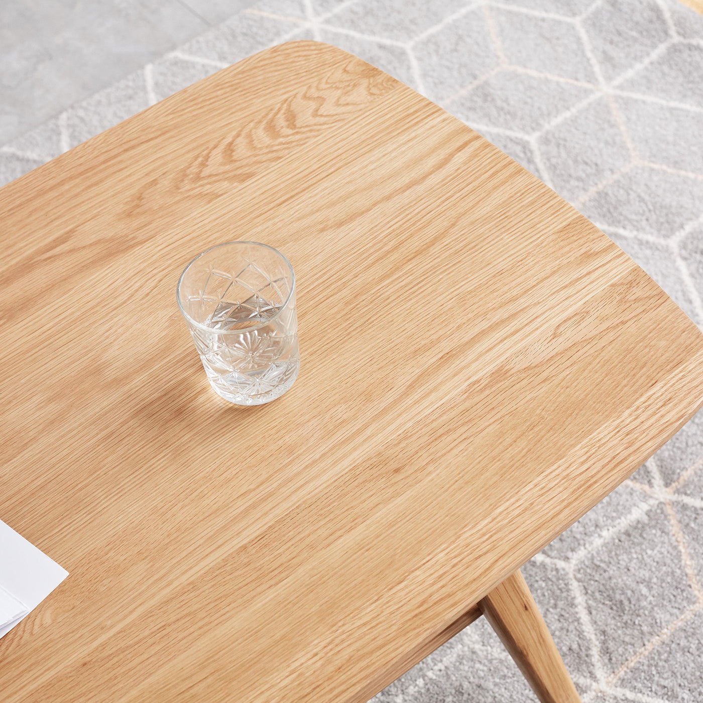 Saarinen Mid-Century Modern Solid Wood Coffee Table - Oak