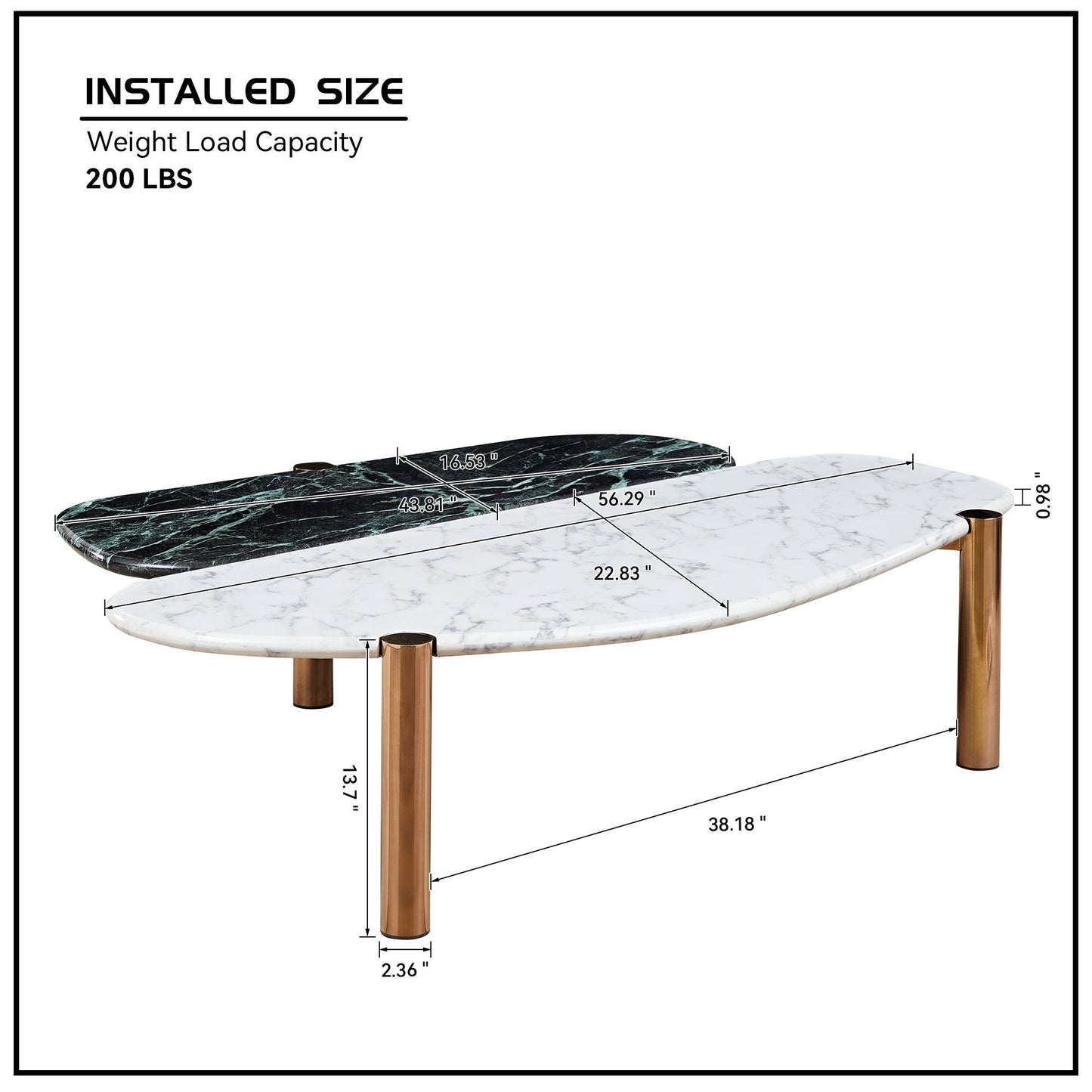 Ysobel Contemporary Faux Marble Coffee Tables