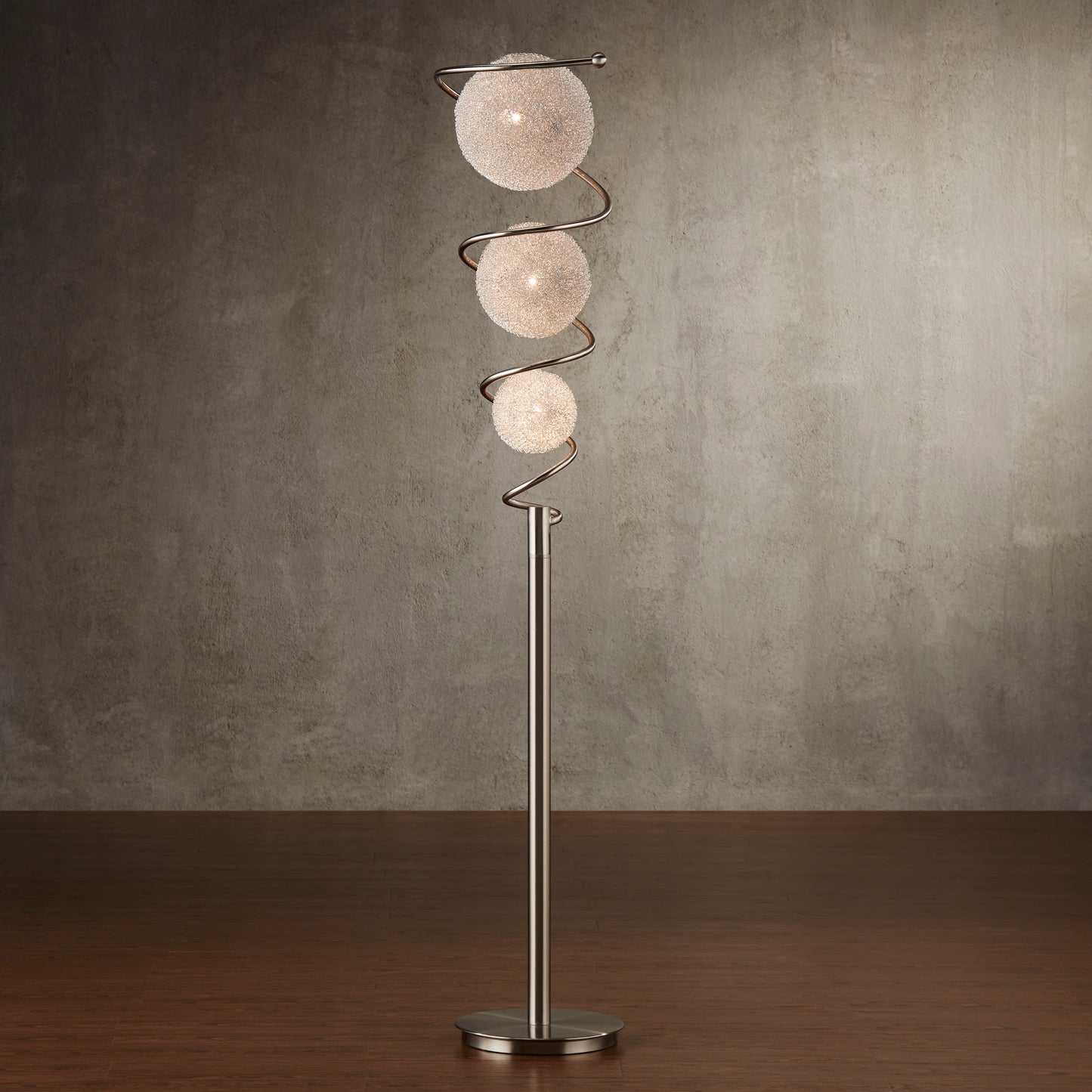 Modern 3 Wire-Wrapped Balls Floor Lamp