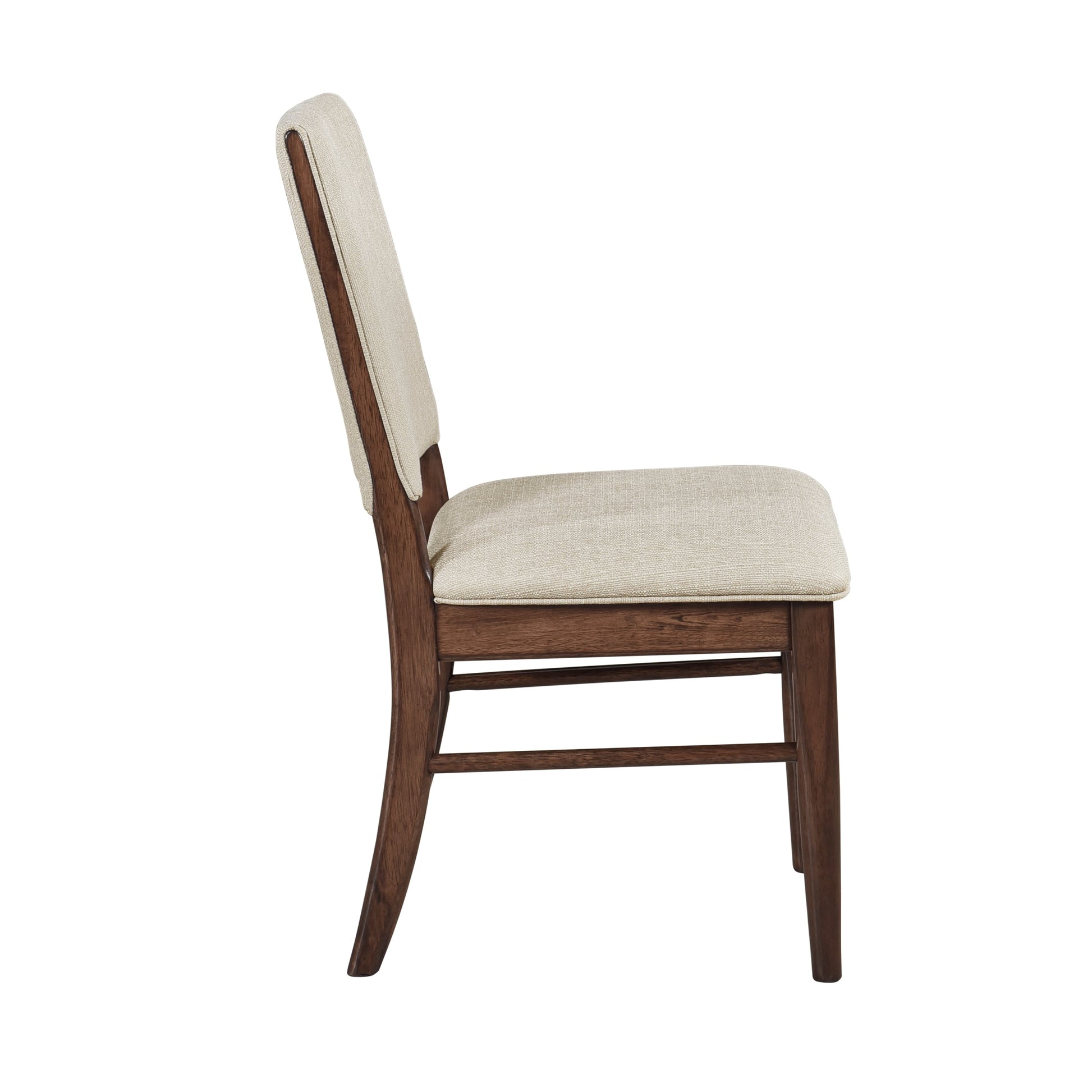 Lillian Mid-Century Modern Side Chairs Set of 2 , Mixed Brown