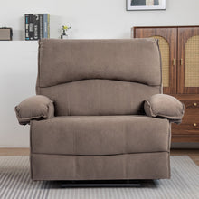 Belton Transitional Oversize Velvet Recliner with Pillow Arm, Brown