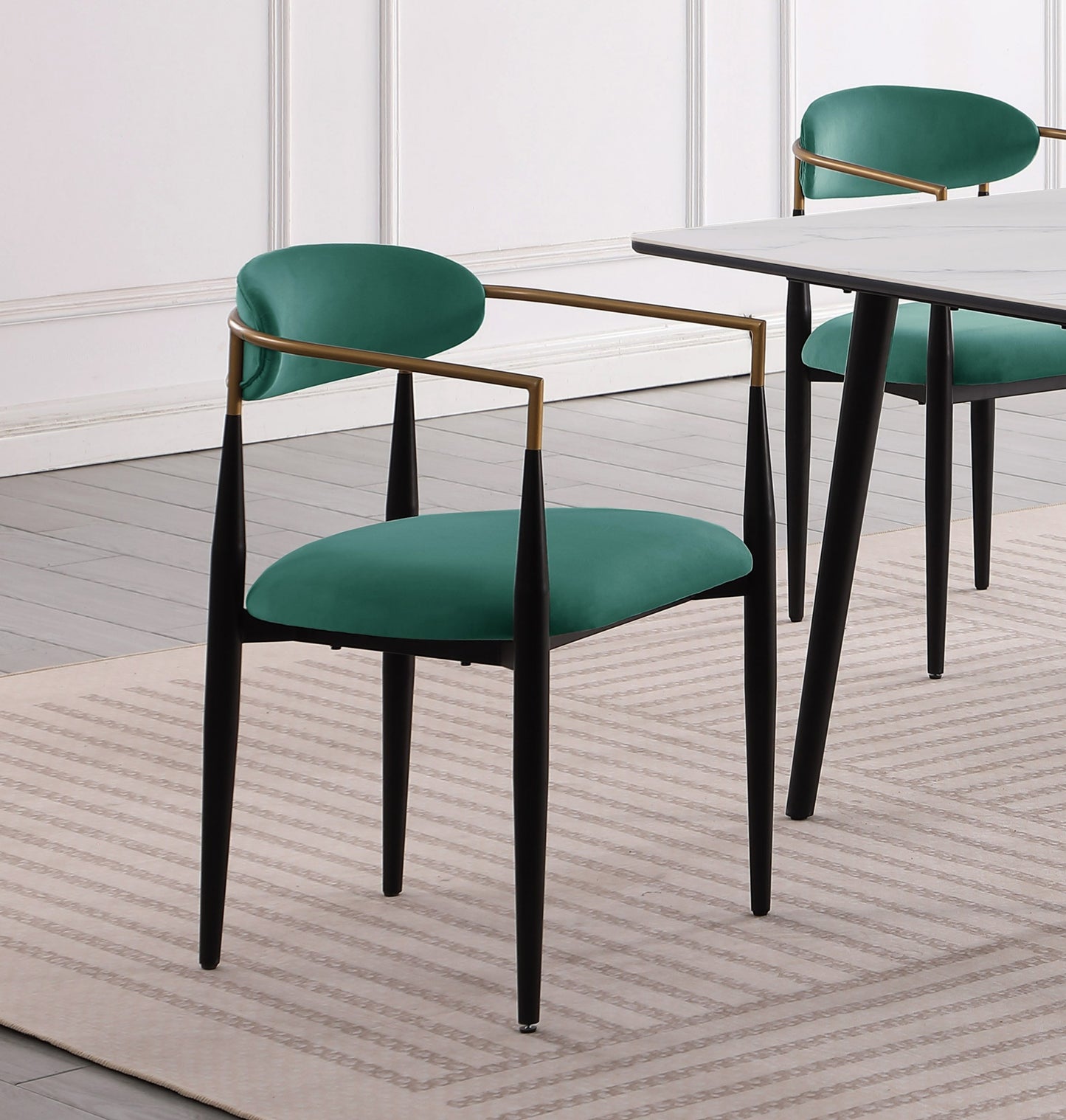 Jackson Modern Dining Arm Chair (Set of 2) Green