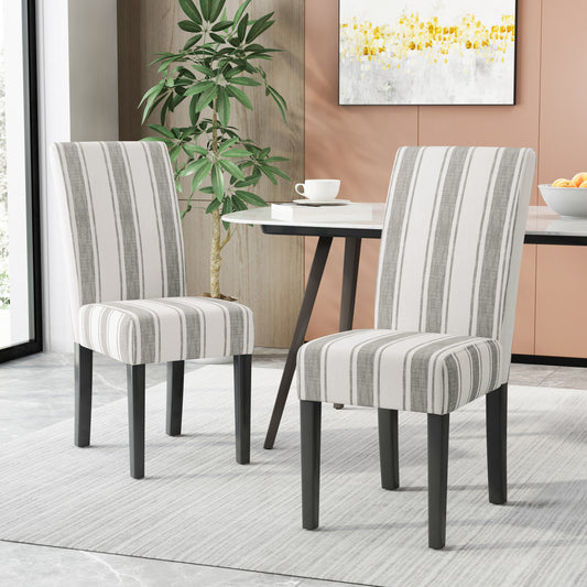 Faron Modern Upholstered Side Chairs (Set of 2) Gray