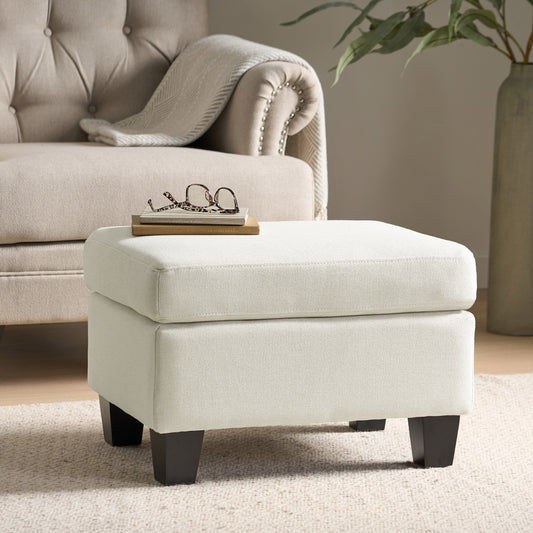 Springfield Upholstered Ottoman, Beige