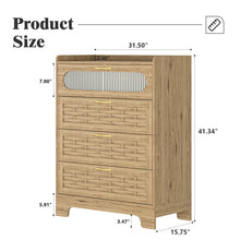 Josephine 4-Drawer Chest in Natural Finish