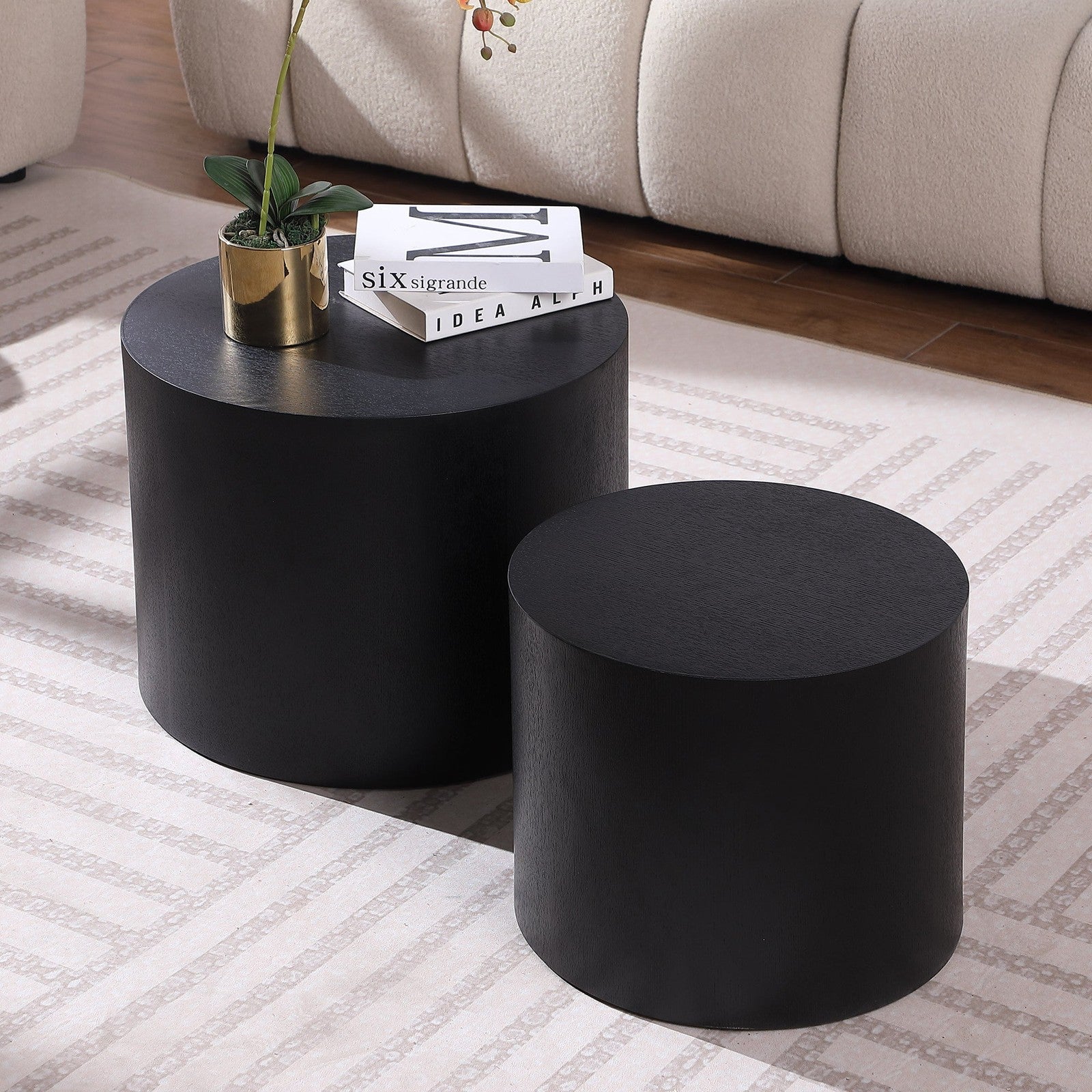 Uliana 2PC Coffee Table Set, Black