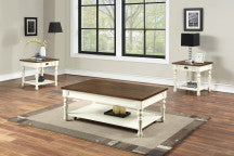 Joanna - 3 Piece Table Set (2 End & Coffee Tables) - White