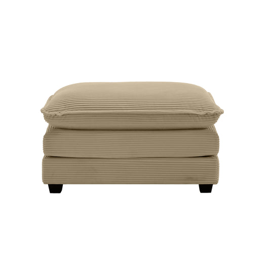 Wrenley Large Corduroy Upholstered Ottoman, Tan
