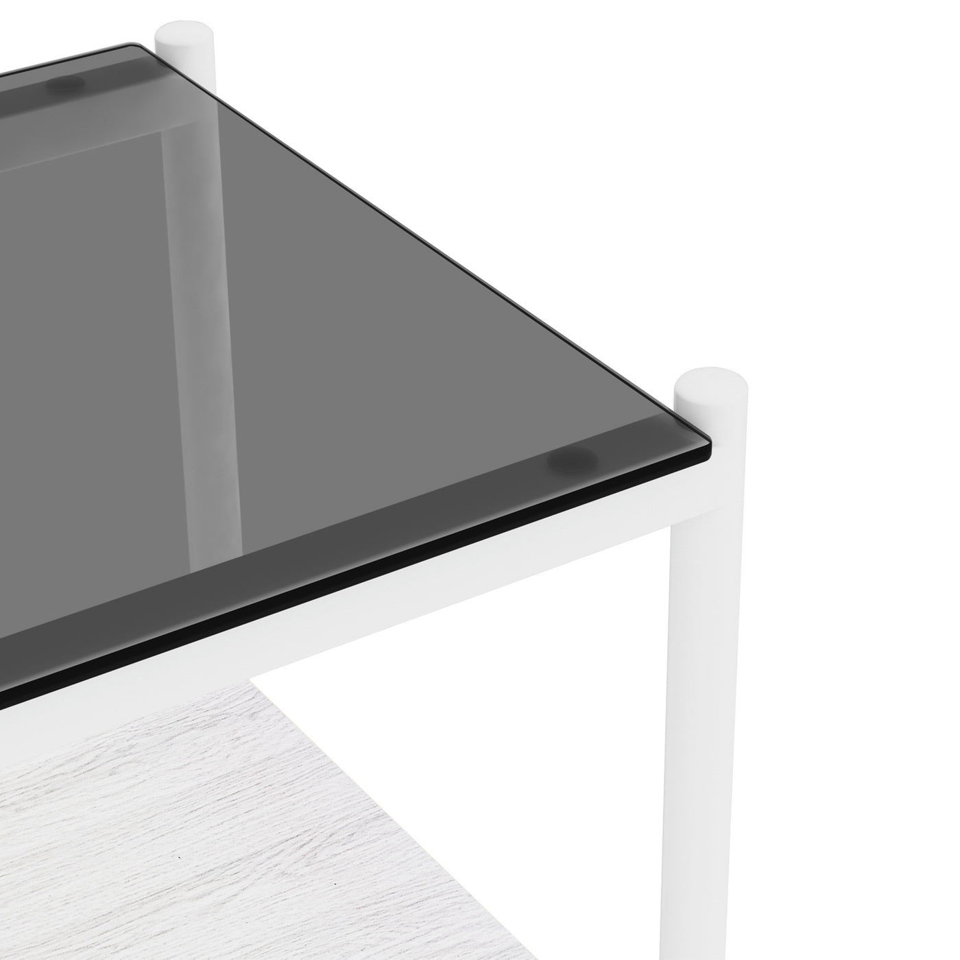 Langston Modern Side Tables with Glass Top (Set of 2)