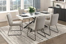 Olivia Modern Side Chairs with Black Metal Legs. Set of 2 Beige