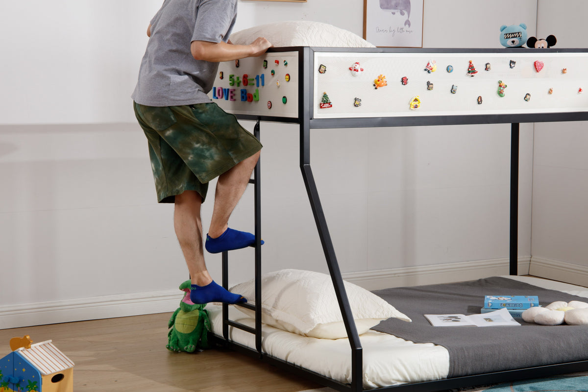 Arthur Twin over Full Metal Bunk Bed, Black