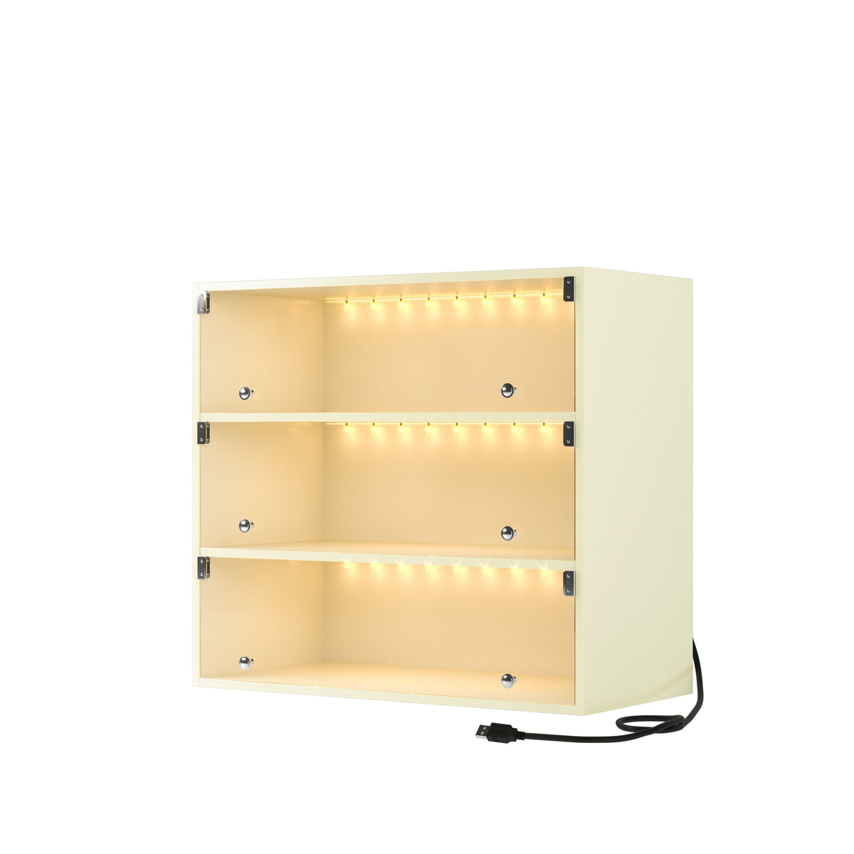 Sneaker Head 3-Layer LED Shoe Box , Off-White