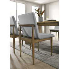 Ruby Mid-Century Modern Side Chairs Set of 2 Brown & Gray