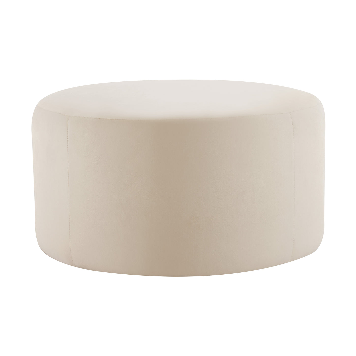 Carleton Modern Round Velvet Ottoman