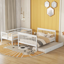 Fremont Twin over Full Stairway Bunk Bed with Twin Trundle, White