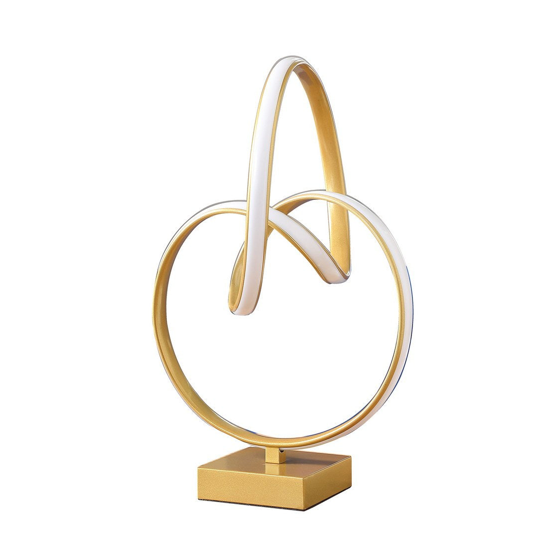 California Home - 19' In Abstract Infinity Matte Gold Modern Table Lamp