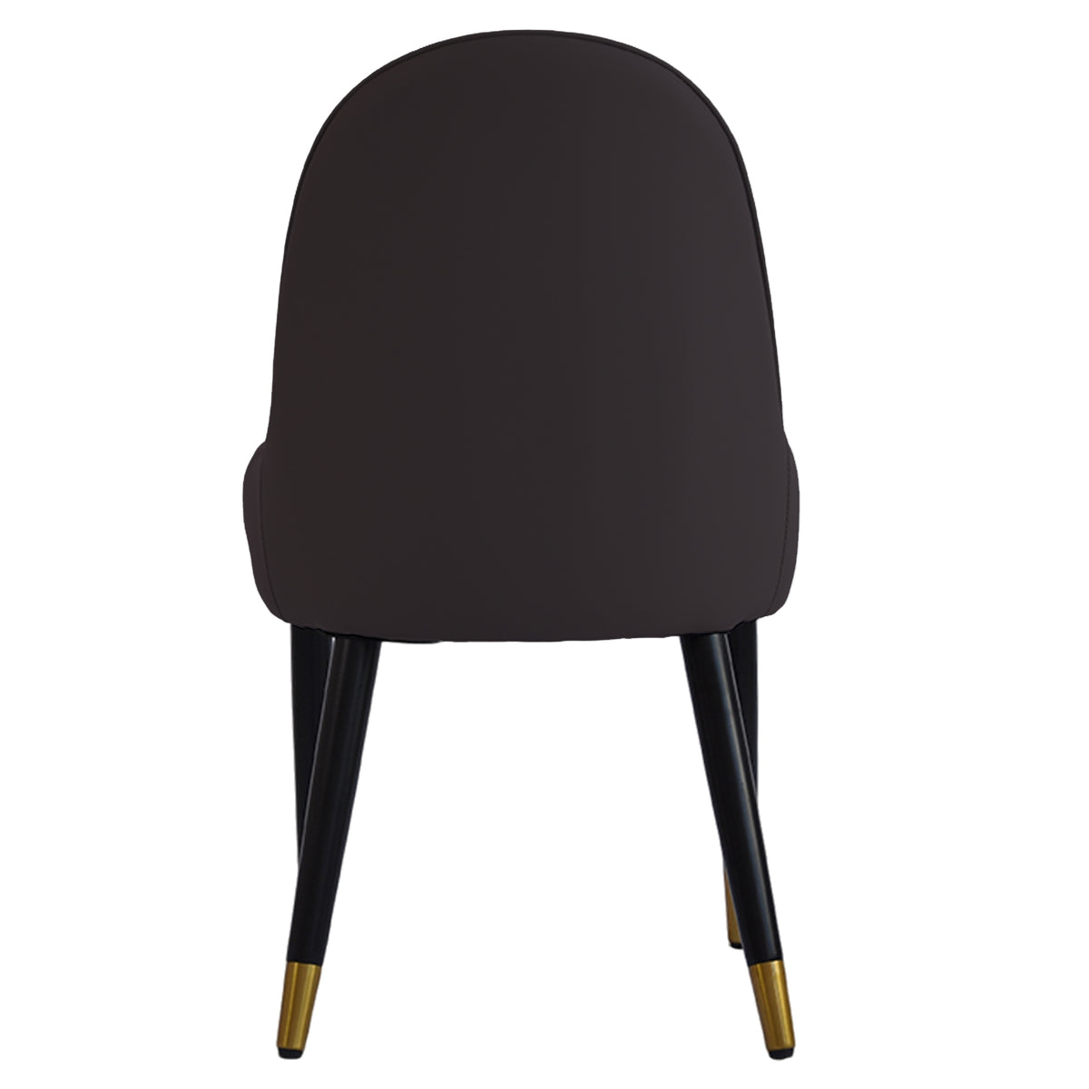 Appleton PU Leather Dining Side Chairs with Gold Tipped Legs (Set of 2) White & Dark Brown