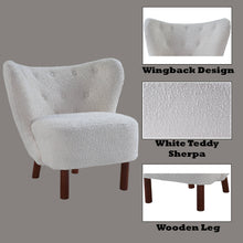 Zusud White Teddy Sherpa Accent Chair