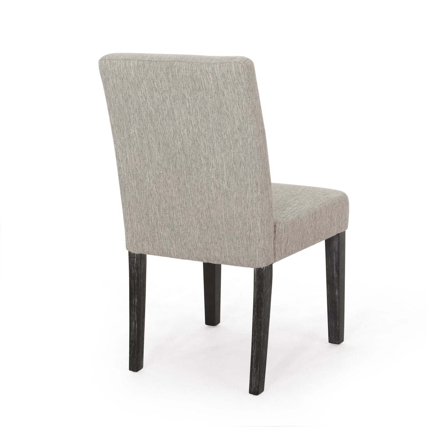 Bishop Transitional Upholstered Side Chairs (Set of 2) Light Gray