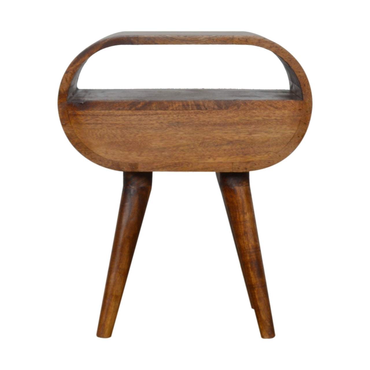 Lester Circular Nightstandstand in Chestnut
